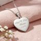 Handcrafted 925 Silver Personalized Heart Engraved Necklace